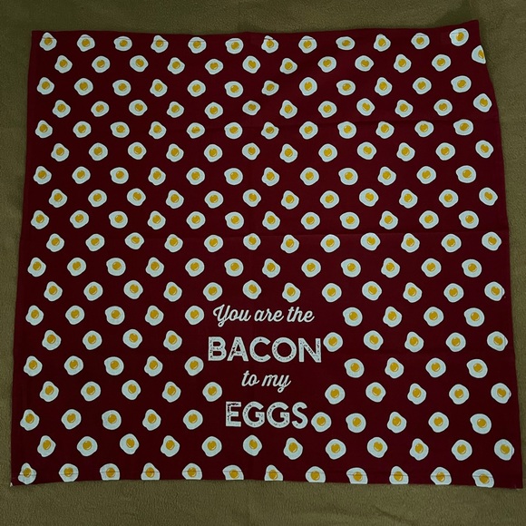 100% Cotton Large 26x28 Dish Towel You are the BACON to my EGGS - Picture 8 of 8